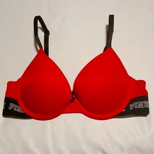 VICTORIA SECRET PINK WEAR EVERYWHERE PUSH-UP BRA 32B